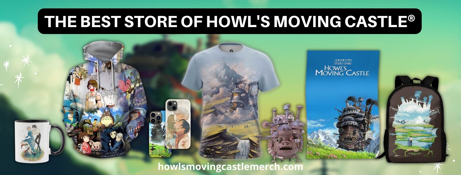 howls moving castle Banner - Howl's Moving Castle Merch