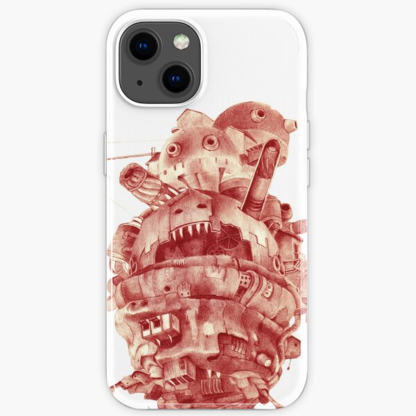 howl's moving castle in red iPhone Soft Case RB2507 product Offical howl moving castle Merch