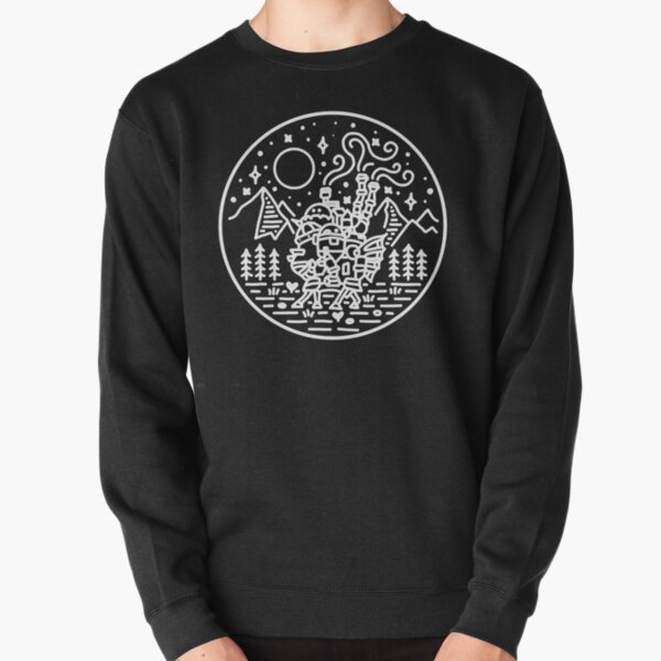 Howl's moving castle   white outline Pullover Sweatshirt RB2507 product Offical howl moving castle Merch
