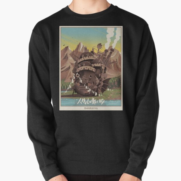 vintage howl's moving castle poster Pullover Sweatshirt RB2507 product Offical howl moving castle Merch