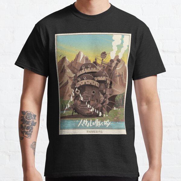 vintage howl's moving castle poster Classic T-Shirt RB2507 product Offical howl moving castle Merch