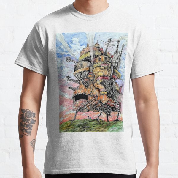 Howl's Howl's Moving Castle ink and watercolor drawing Classic T-Shirt RB2507 product Offical howl moving castle Merch