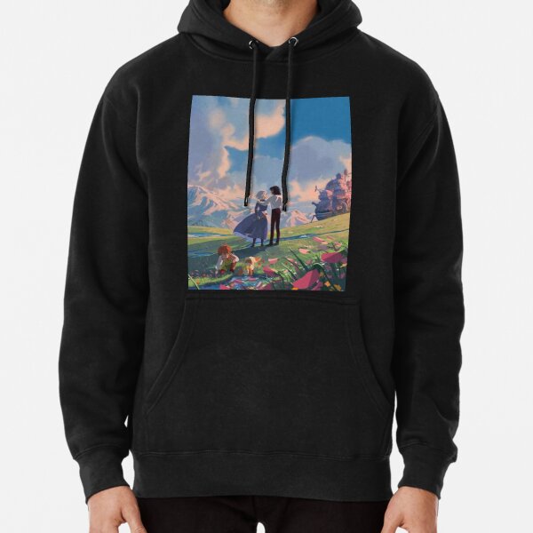 howl's moving castle print Pullover Hoodie RB2507 product Offical howl moving castle Merch