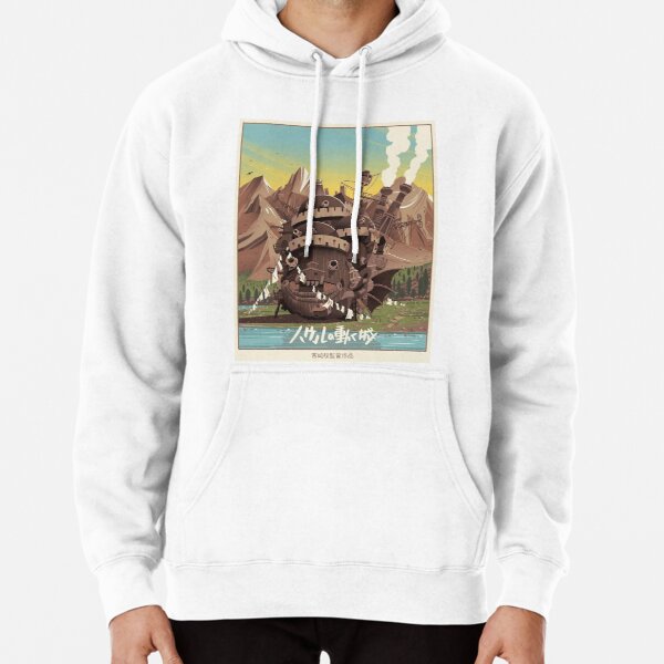 vintage howl's moving castle poster Pullover Hoodie RB2507 product Offical howl moving castle Merch