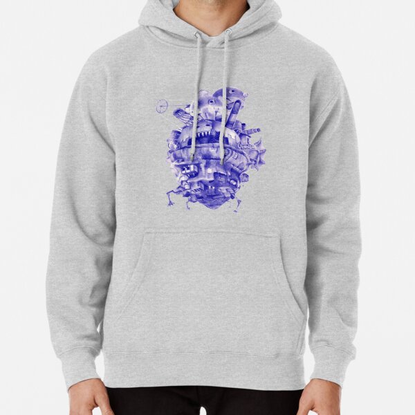 Howl's Moving Castle in Blue Pullover Hoodie RB2507 product Offical howl moving castle Merch