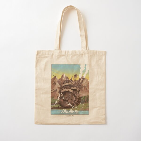 Vintage Howl's Moving Castle Cotton Tote Bag RB2507 product Offical howl moving castle Merch