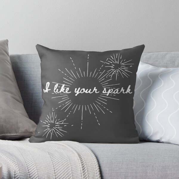 I Like Your Spark in White | Howl's Moving Castle  Throw Pillow RB2507 product Offical howl moving castle Merch