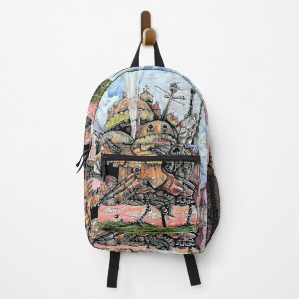 Howl's Howl's Moving Castle ink and watercolor drawing Backpack RB2507 product Offical howl moving castle Merch