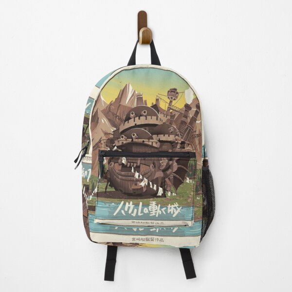 howl's moving castle poster Backpack RB2507 product Offical howl moving castle Merch