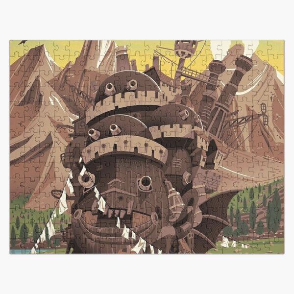 vintage howl's moving castle poster Jigsaw Puzzle RB2507 product Offical howl moving castle Merch
