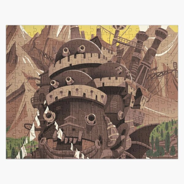 vintage howl's moving castle poster Jigsaw Puzzle RB2507 product Offical howl moving castle Merch